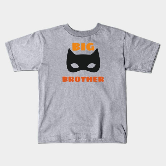 "Big Brother" with a black mask Kids T-Shirt by simplecreatives